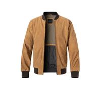 bugatti Lederblouson Herren Stehkragen Ziegenvelours beige, 60 (3XL)