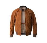 bugatti Lederblouson Herren Stehkragen Ziegenvelours braun, 58 (3XL)