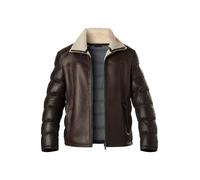 bugatti Lederjacke Herren Stehkragen Nappaleder braun, 56 (XXL)