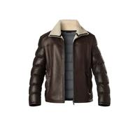bugatti Lederjacke Herren Stehkragen Nappaleder braun, 58 (3XL)