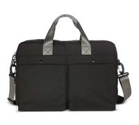 bugatti Legere Aktentasche für Herren, leichte Business-Tasche aus Rip-Stop-Polyester, schwarz