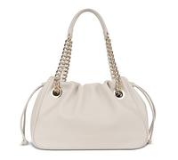 bugatti Leni Handtasche mittel für Damen, Schultertasche aus Kunstleder mit Kettenhenkel, beige