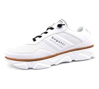 Slip-On Sneaker BUGATTI, Herren, Gr. 40, weiß, Lederimitat, Schuhe, Freizeitschuh, Halbschuh, Slipper mit Kontrast-Rahmenbesatz (42449338-40) weiß