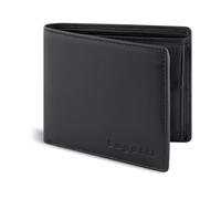 Bugatti Lima Geldbörse Herren Leder - Portemonnaie Herren Querformat Schwarz - Geldbeutel Portmonee Wallet Brieftasche Männer Portmonaise