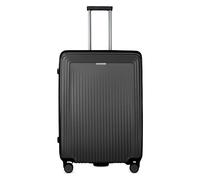 bugatti Linea Hartschalen-Koffer L mit 4 Rollen, großer Reise-Trolley aus Polycarbonat, schwarz