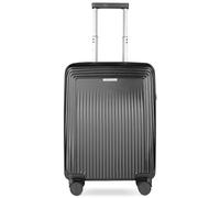 bugatti Linea Hartschalen-Koffer S mit 4 Rollen, Leichter Handgepäck-Koffer aus Polycarbonat, schwarz