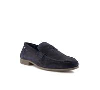 Slipper BUGATTI "bugatti Slipper Leder", Herren, Gr. 42, dunkelblau, Leder, Schuhe Slipper (87747204-42) dunkelblau