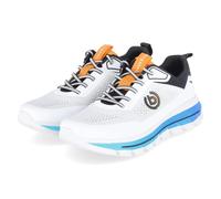Bugatti Low Sneaker - Gr. 44 - Weiß - Textil & Synthetik