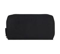 bugatti Luca Reißverschluss-Damenbörse lang aus Leder, Geldbörse mit RFID-Schutz, schwarz