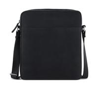 bugatti Luca kleine Schultertasche aus echtem Leder, Cross-Body Umhängetasche in schwarz