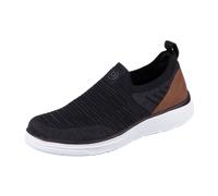 bugatti Bequeme Schnürschuh Memory Foam Elegante Casual Easy Fit Sneaker aus Austauschbaren Einlegesohlen, Black Cognac, 46 EU