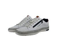 Sneaker BUGATTI, Herren, Gr. 47, weiß, grau, Lederimitat, Schuhe Sneaker, Halbschuh, Freizeitschuh mit praktischem Reißverschluss (49503104-47) weiß, grau