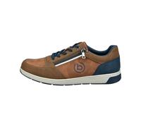 bugatti Herren Klassischer Zipp-Element Logo an der Seite Sneaker, Cognac, 45 EU
