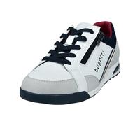 Sneaker BUGATTI, Herren, Gr. 43, weiß, Lederimitat, Textil, Schuhe Sneaker, Schnürschuh, Halbschuh, Freizeitschuh mit Kontrastbesätzen (11067127-43) weiß
