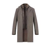 bugatti Mantel Herren Stehkragen Mikrofaser beige, 56 (XXL)