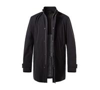 bugatti Mantel Herren Stehkragen Mikrofaser blau, 48 (S)