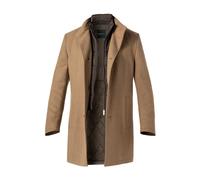 bugatti Mantel Herren Stehkragen Wolle beige, 56 (XXL)