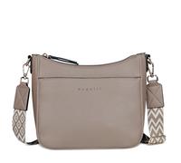 bugatti Mare 3.0 kleine Schultertasche für Damen, Umhängetasche aus Kunstleder, taupe