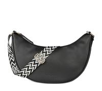 bugatti Mare 3.0 Moonbag für Damen, leichte Halbmond-Umhängetasche aus Kunstleder, schwarz