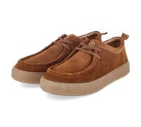 Schnürschuh BUGATTI "bugatti Halbschuhe Veloursleder", Herren, Gr. 43, braun (cognac), Veloursleder, Schuhe Schnürschuh (91834353-43) cognac