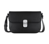 bugatti Nela Damen-Schultertasche zum Umhängen, kleine Box-Bag aus Kunstleder, schwarz