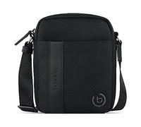bugatti Nero, Herren Umhängetasche mit Lederakzenten, Schultertasche, Messenger Bag, schwarz