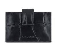 Bugatti Kartenetui Nevio aus Rind- und Ziegenleder Krokolook mit RFID-Schutz schwarz