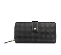 bugatti Noemi Damen-Langbörse aus Leder, Lange Geldbörse mit RFID-Schutz für Frauen, schwarz