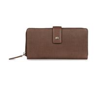 bugatti Noemi Damen-Langbörse aus Leder, Lange Geldbörse mit RFID-Schutz für Frauen, Cognac