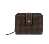 bugatti Noemi Reißverschluss Damenbörse mit RFID-Schutz, Geldbörse aus Leder, braun