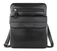 bugatti Nome Schultertasche Leder, Crossover-Bag für Herren, Umhängetasche mittel, schwarz