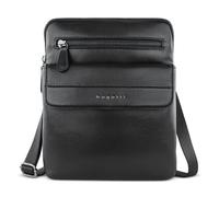 bugatti Nome Schultertasche Leder, Crossover-Bag für Herren, Umhängetasche mittel, schwarz