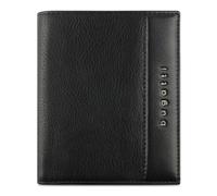 bugatti Nome Hochformatbörse mit Klappe aus Kalbleder, RFID-Schutz, Schwarz