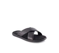 Pantolette BUGATTI, Herren, Gr. 45, schwarz, Leder, Schuhe Pantolette, Sommerschuh, Hausschuh, Strandschuh zum Schlupfen (62276410-45) schwarz