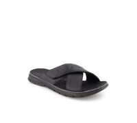 bugatti Pantoletten Herren Veloursleder schwarz, 45 (10.5)