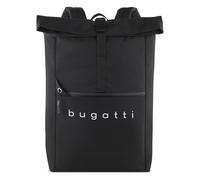 bugatti Passion “Fashion” Rolltoprucksack 15", Rollrucksack aus RPET für Uni Business Fahrrad, schwarz