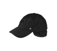bugatti Puffer-Basecap mit Ohrenklappen | Hutgröße 57, 59, 61 | Unifarben | Aus Kunstfaser Black