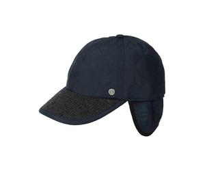 bugatti Puffer-Basecap mit Ohrenklappen | Hutgröße 57, 59, 61 | Unifarben | Aus Kunstfaser Navy