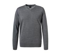 Rundhalspullover BUGATTI Gr. M, grau (dunkelgrau) Herren Pullover Rundhalspullover aus feiner Merinowolle (56370455-M)