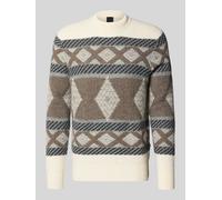 Bugatti Strickpullover Herren ecru, XL