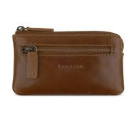 bugatti Remo Schlüsseletui mit 2 Schlüsselringen, Leder-Schlüsselmäppchen in cognac