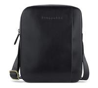 bugatti Remo Leder-Schultertasche klein, Umhängetasche mit versetzbarem Karabiner