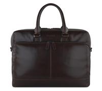 bugatti Romano Aktentasche groß mit einem 15" Laptopfach aus hochwertigem Leder in Braun