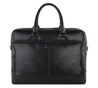 bugatti Romano Aktentasche groß mit einem 15" Laptopfach aus hochwertigem Leder in Schwarz