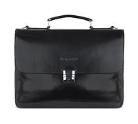 bugatti Romano Aktentasche Herren Leder Business Tasche mit Laptoptfach, Schwarz