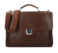 bugatti Romano Aktentasche medium, Laptoptasche aus echtem Leder, Businesstasche 11", Bürotasche mit Laptopfach in braun (Braun)