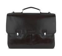 bugatti Romano, elegante Leder-Aktentasche Herren, Laptoptfach, braun