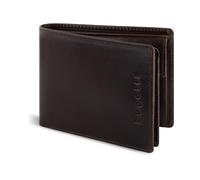 bugatti Romano Geldbörse mit RFID-Blocker, Portemonnaie aus robustem Rindleder Querformat, Geldtasche mit Klappe für Herren, braun