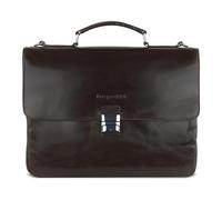 bugatti Romano große Leder-Aktentasche Herren, Business Tasche mit Laptoptfach, Braun