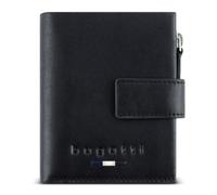 bugatti Romeo Slim Wallet Minibörse komplett aus Leder mit RFID-Schutz, schwarz
